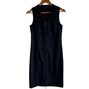 Sarah Pacini zipper front sleeveless sheath dress size S excellent condition